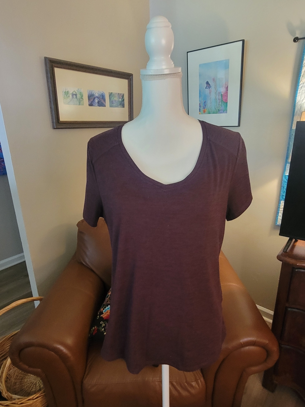 RBX Women's Short Sleeve V-Neck Tee — Plum
